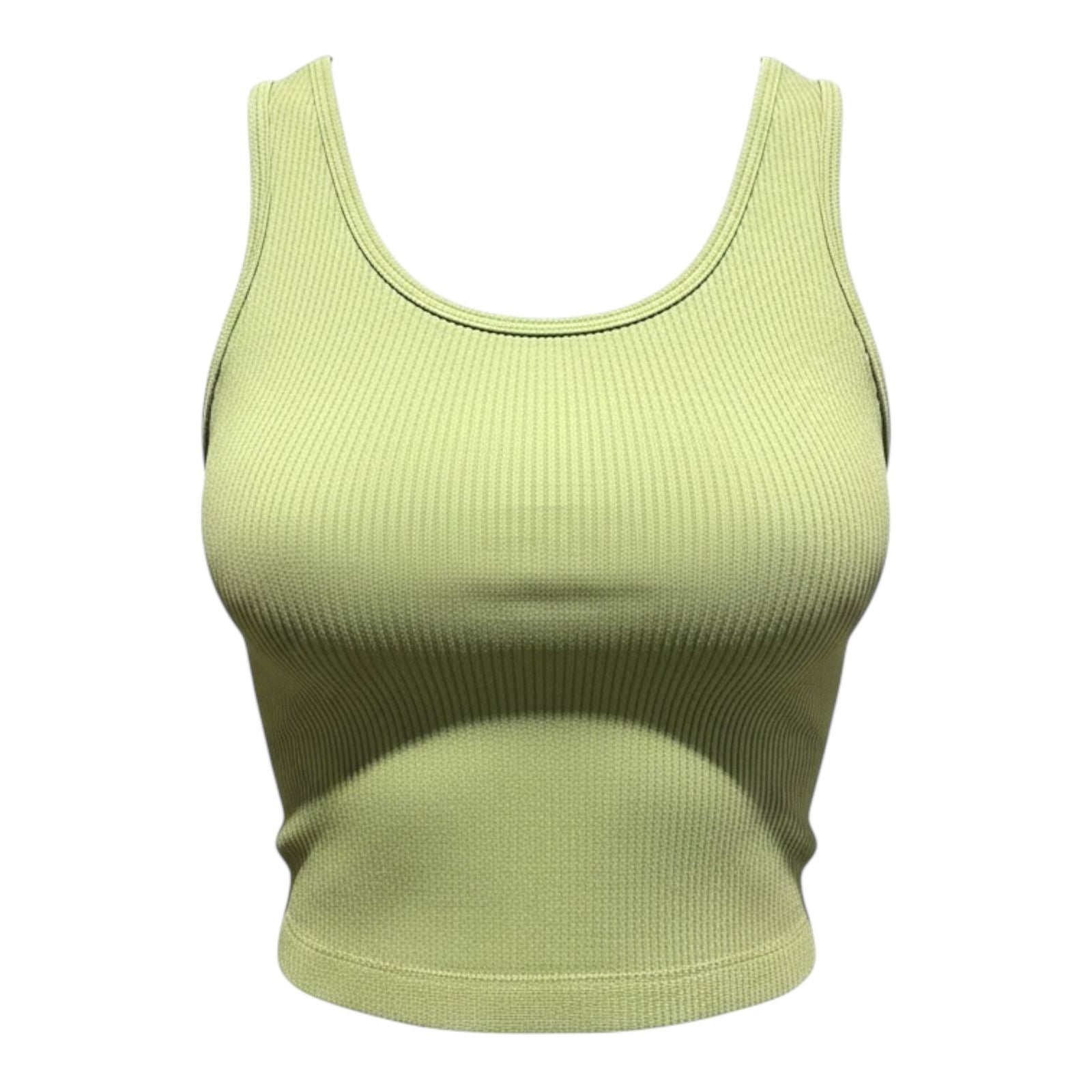 Crop Top Mujer Acanalado Sin Mangas - queensboutique.cl