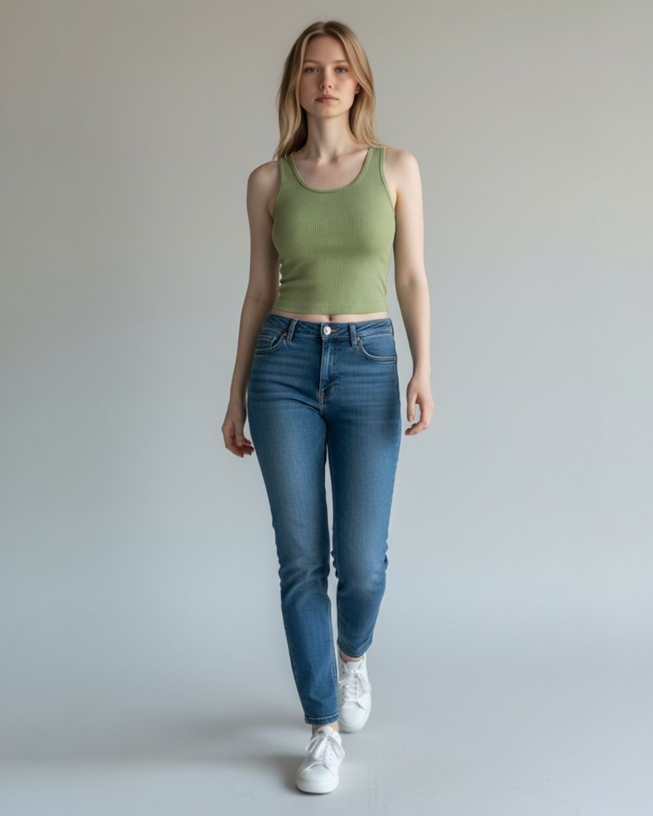 Crop Top Mujer Acanalado Sin Mangas - queensboutique.cl